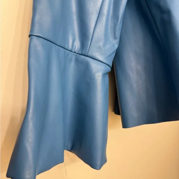 Monroe & Main Blue Leather Jacket - Picture 3 of 9